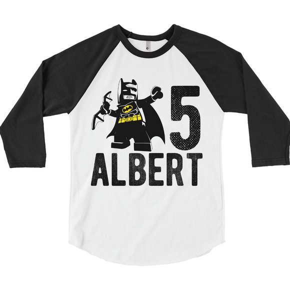 Kids Batman Shirt Personalized Birthday Batman Gifts for Boys Girls Suerhero Tee - Picture 1 of 2